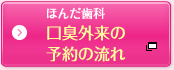 ほんだ歯科口臭外来の予約の流れ